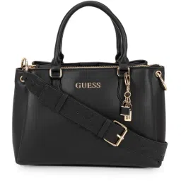 Guess Women Black Solid Satchel Bag-image-14