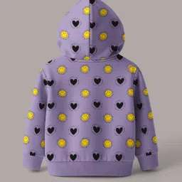 HELLCAT Girls Lavender & Peach Printed Hoodie - Pack of 2 image 4