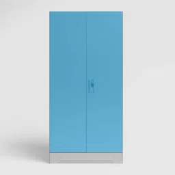 Godrej Interio Slimline Milky Blue Alloy Steel 2 Door Almirah-image-1
