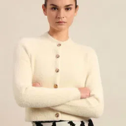 Vero Moda Off White Regular Fit Cardigan-image-69