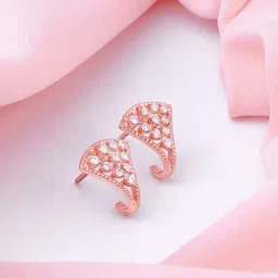 GIVA 92.5 Sterling Silver Blushing Glamour Stud Earrings for Women-picture-38