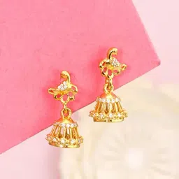 GIVA 92.5 Sterling Silver Peacock Jhumki Earrings for Women-image-4