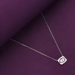 Kai Jewel Sterling Silver Multi Stone Single Evil Eye Chain Necklace-image-36