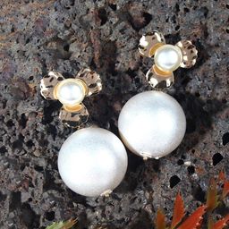 KPOP Gold-Plated Contemporary Beadded Drop Earrings-picture-4