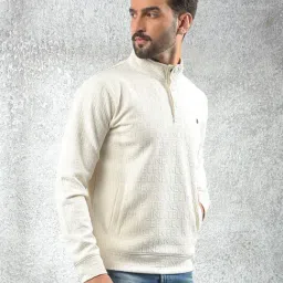 Crimsoune Club Beige Regular Fit Jacquard Sweatshirt image 4