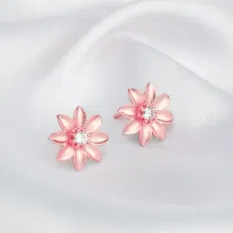 GIVA 92.5 Sterling Silver Magnolia Flower Stud Earrings for Women-picture-36