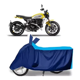 Auto Pearl Two Wheeler Cover for Ducati Scrambler - Cyan, Blue-picture-26