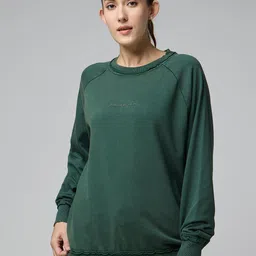 VUDU Women Typography Printed Full Sleeve Sweatshirt-image-4