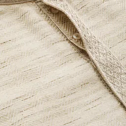 Manthan Men Beige & Brown Chevron Design Pure Straight Kurta image 4