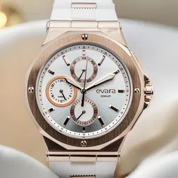 QORUM INDIA Women Dial Stainless Steel Analogue Watch G113 Evara-White Dial Rose-picture-14