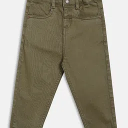 MINI KLUB Cotton Denim Woven Jeans - Olive Green-picture-35