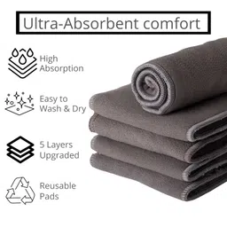 AEREX Reusable Baby Cloth Diapers For 6 Months to 3 Years With 2 Black Insert Pads Leak Proof Washable Diapers For New Born Babies Adjustable Pocket Cloth Diaper Nappies (Pink) image 5
