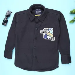 V-Mart Boys Printed Spread Collar Cotton Regular Fit Shirt-picture-39