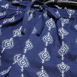 MBeautiful Women Navy Blue & Black Pack of 2 Printed Lounge Shorts image 3