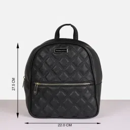 Van Heusen Black Quilted Backpack image 4