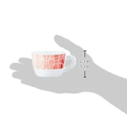 Larah by Borosil Multicolor Ceramic Opalware Tea Cup - Set of 6 140ml image 4