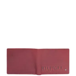 TOMMY HILFIGER Orkney Wine Leather Bi-Fold Wallet For Men image 4