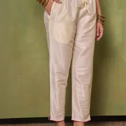 House of Chikankari Cream Regular Fit Long Kurta Set image 4