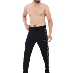Force NXT Navy & Black Cotton Regular Fit Printed Joggers - Pack Of 2 image 4