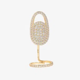 Sohi Gold-Plated Statement Finger Ring image 4