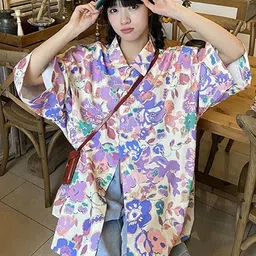 LULU & SKY Floral Print Wrap Top-picture-12