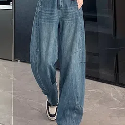 StyleCast Women Wide Leg High Rise Light Fade Stretchable Jeans-image-36
