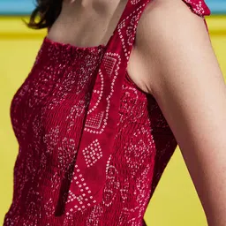 YANAMORA Ethnic Motifs Print Fit & Flare Midi Dress image 2