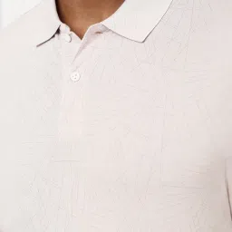 Peter England Pink Regular Fit Printed Polo T-Shirt image 4