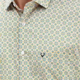 Allen Solly Beige Cotton Slim Fit Printed Shirt image 4