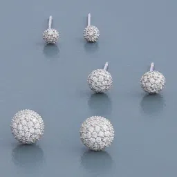 Kushal's Fashion Jewellery White Rodium Polished Silver Earring for Women-picture-33
