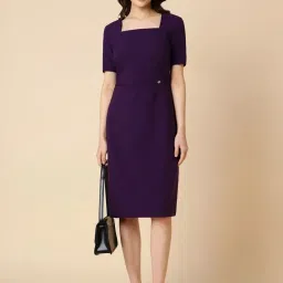 Allen Solly Purple A-Line Formal Dress image 4