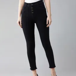 DOLCE CRUDO Black High Rise Jeans-image-73