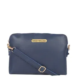 Bagsy Malone Navy Solid Medium Sling Handbag-picture-24