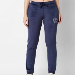 Sweet Dreams Navy Printed Mid Rise Trackpants-image-28