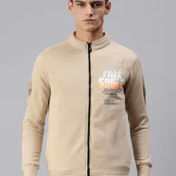 showoffff SHOWOFF Beige Cotton Slim Fit Printed Jackets-picture-26