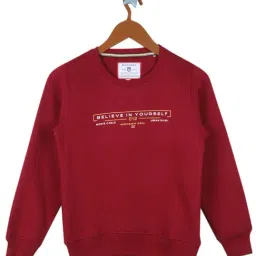 Monte Carlo Kids Maroon Graphic Print Full Sleeves Sweatshirt-picture-31