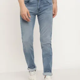 Octave Blue Cotton Regular Fit Jeans-image-9