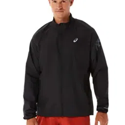 Asics Black Regular Fit Printed Sports Jacket-image-75