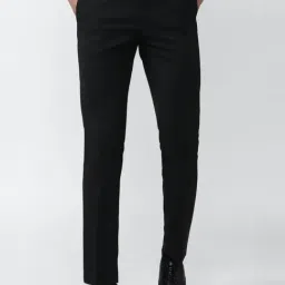 Van Heusen Grey Slim Fit Texture Trousers-picture-31