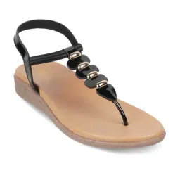 Tresmode Women's Black Sling Back Sandals-image-15