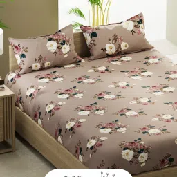 Bianca Home of Ora Cedar Cotton Floral 135 TC Bedsheet with 2 Pillow Covers image 4
