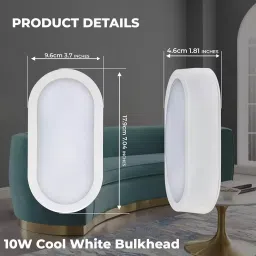FORUS 10 W Led Bulkhead Light IP65 Cool White (Pack of 4) image 5