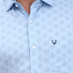 Allen Solly Blue Cotton Slim Fit Printed Shirt image 4