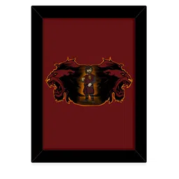 TIED RIBBONS Black & Maroon Solid Game Of Thrones Caricature Wall Art image 2