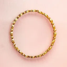 Rubans Set Of 4 Gold-Tone Plated Multi Bangles for Women image 4