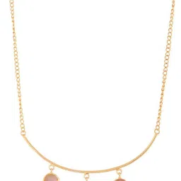 VOJ One Gram Gold Plated Stone Studded Necklace and Earrings Set for Women image 4