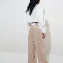 nuon women Nuon by Westside White Bow-Detailed Cotton Shirt image 2