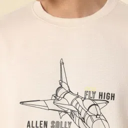 Allen Solly Beige Loose Fit Printed T-Shirt image 4