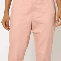 GAP Light Pink Cotton Regular Fit Solid Mid Rise Joggers image 5