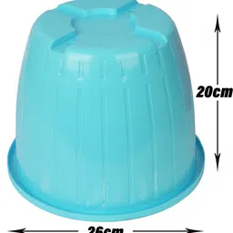 Kuber Industries Blue 6 Pcs Solid Flower Planters image 3